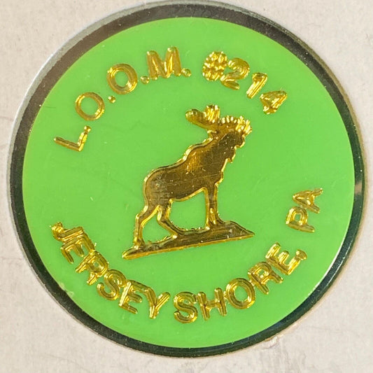 Jersey Shore, PA Moose Lodge #214 c1970's-80's Plastic "Whiskey" Token