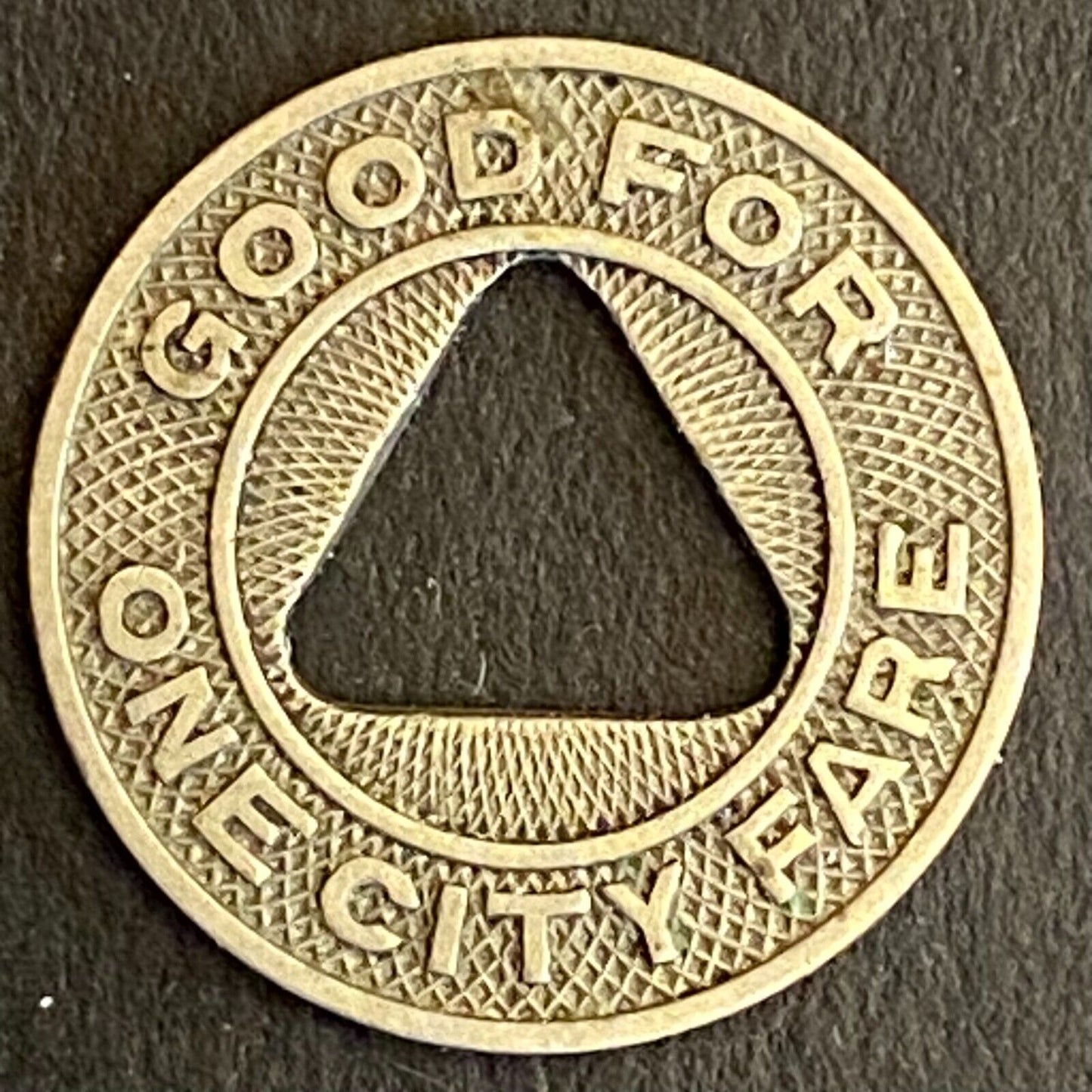 Denver Tramway Corp City Lines G/F One City Fare Transit Token 16mm (#10)