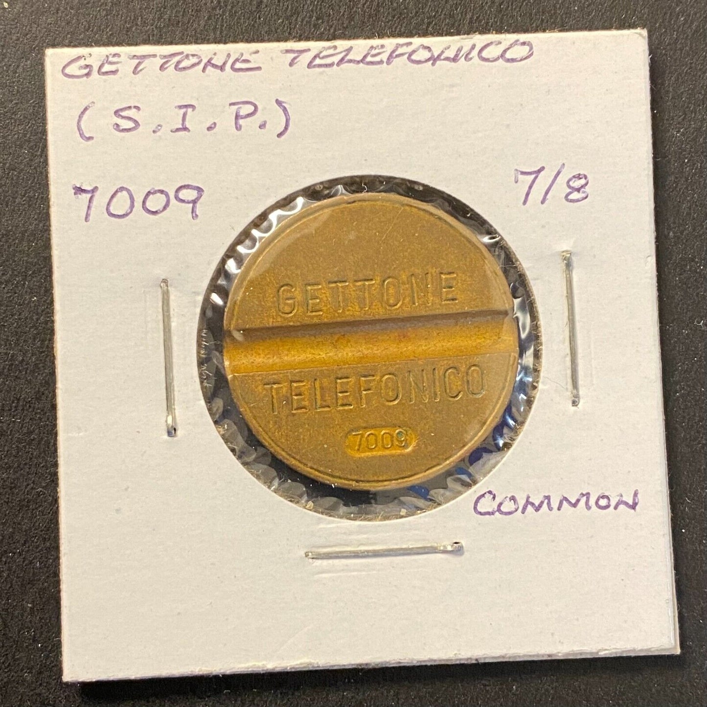 Gettone Telefonico Public Telephone Token 1970 Italy Bronze 24.5mm 7.2g #7009 VG