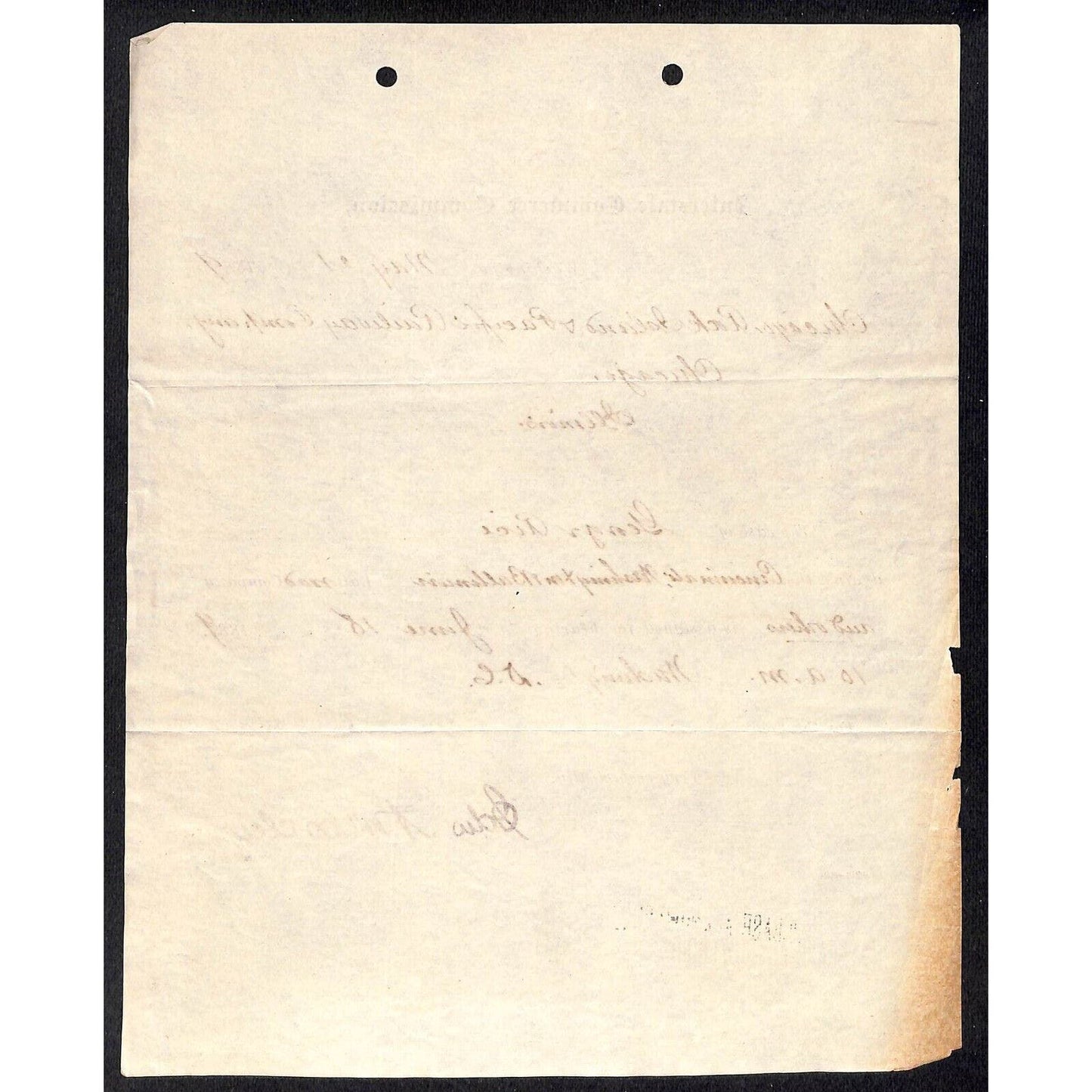 Interstate Commerce Commission Washington 1889 George Rice v. CRI&P Legal Notice