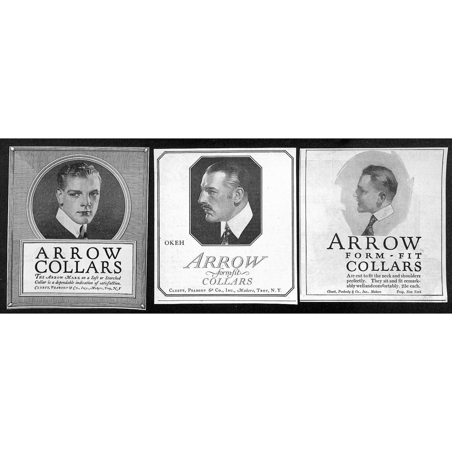 Arrow Evening Shirts Collars for Spring Group of 9 WWI Era Magazine Ads