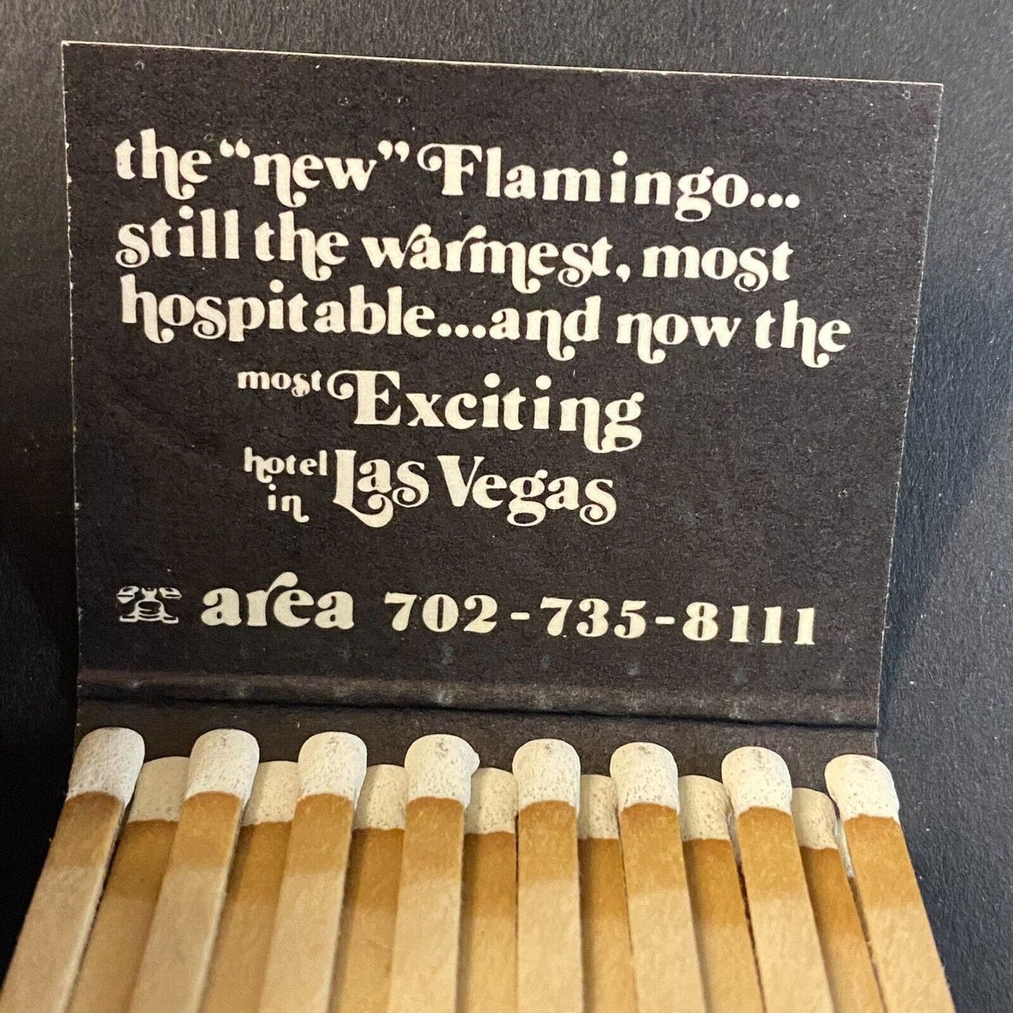 Flamingo Hotel Las Vegas Ella Fitzgerald c1970's Full Matchbook Scarce