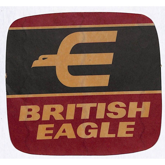 British Eagle (International Airlines 1948-68) Luggage Sticker 3 1/2" x 4"