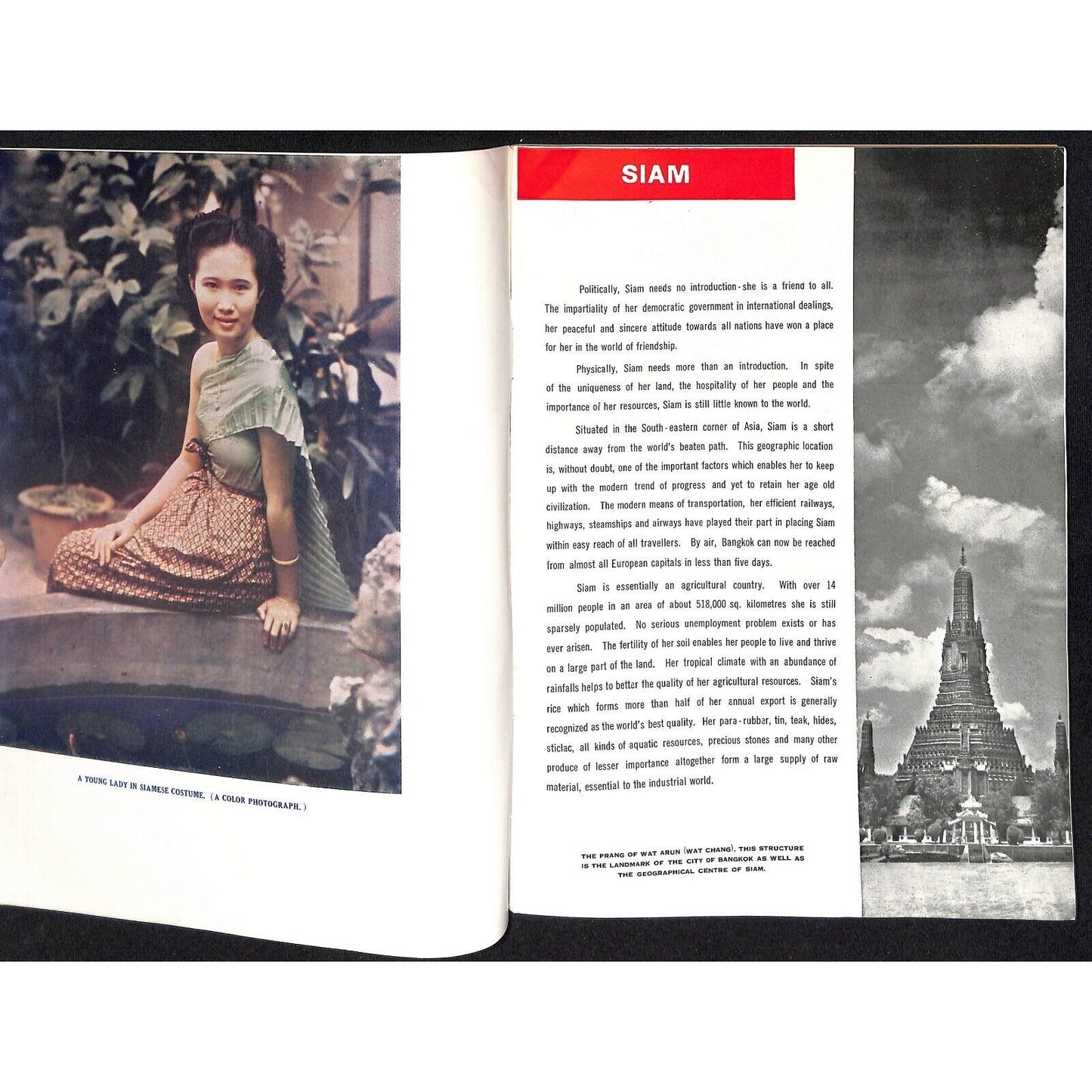 New York World's Fair Edition "Siam" 1939 Large Travel Brochure 42pp VGC