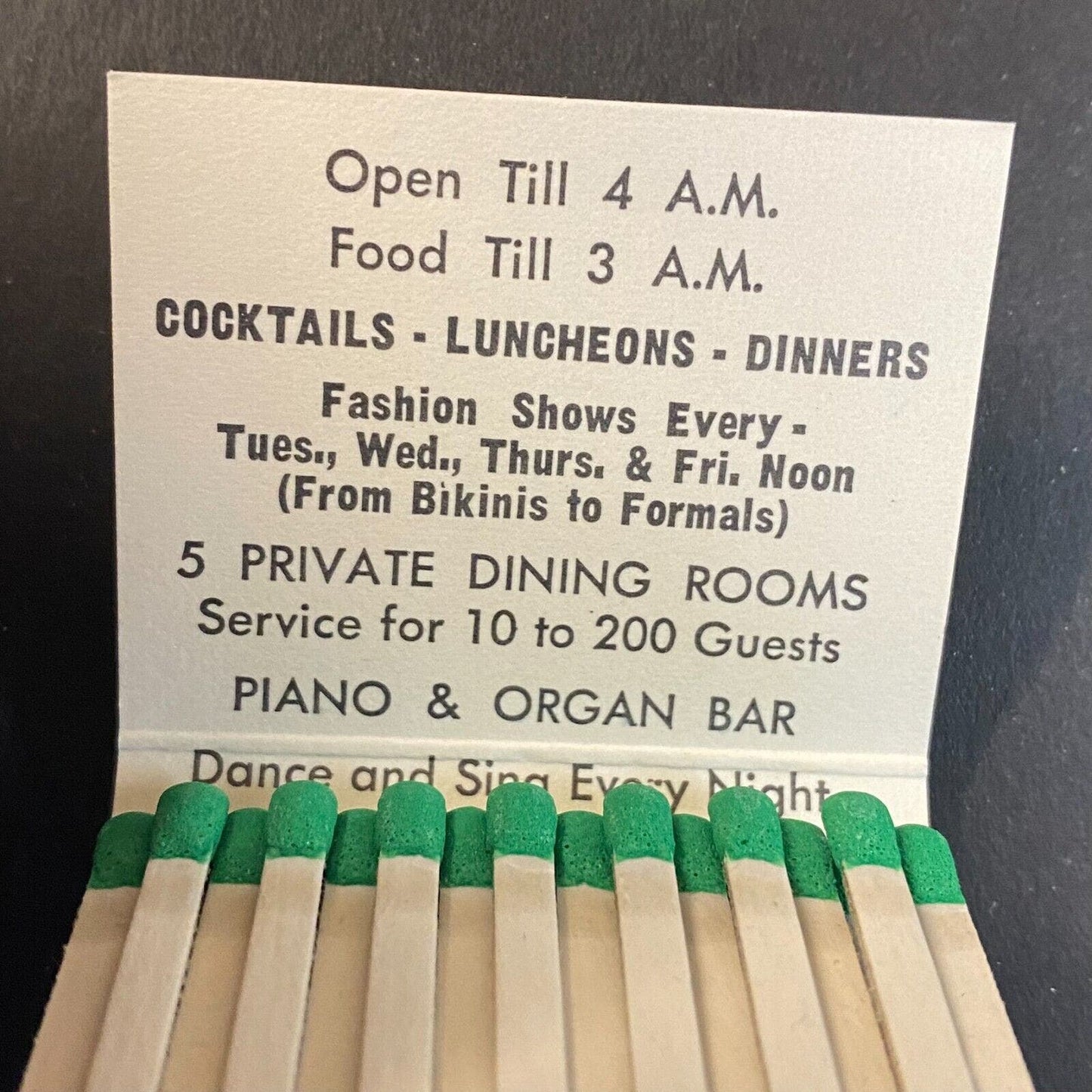 The Arc Restaurant Glenview, IL c1965-73 Full Matchbook Scarce VGC