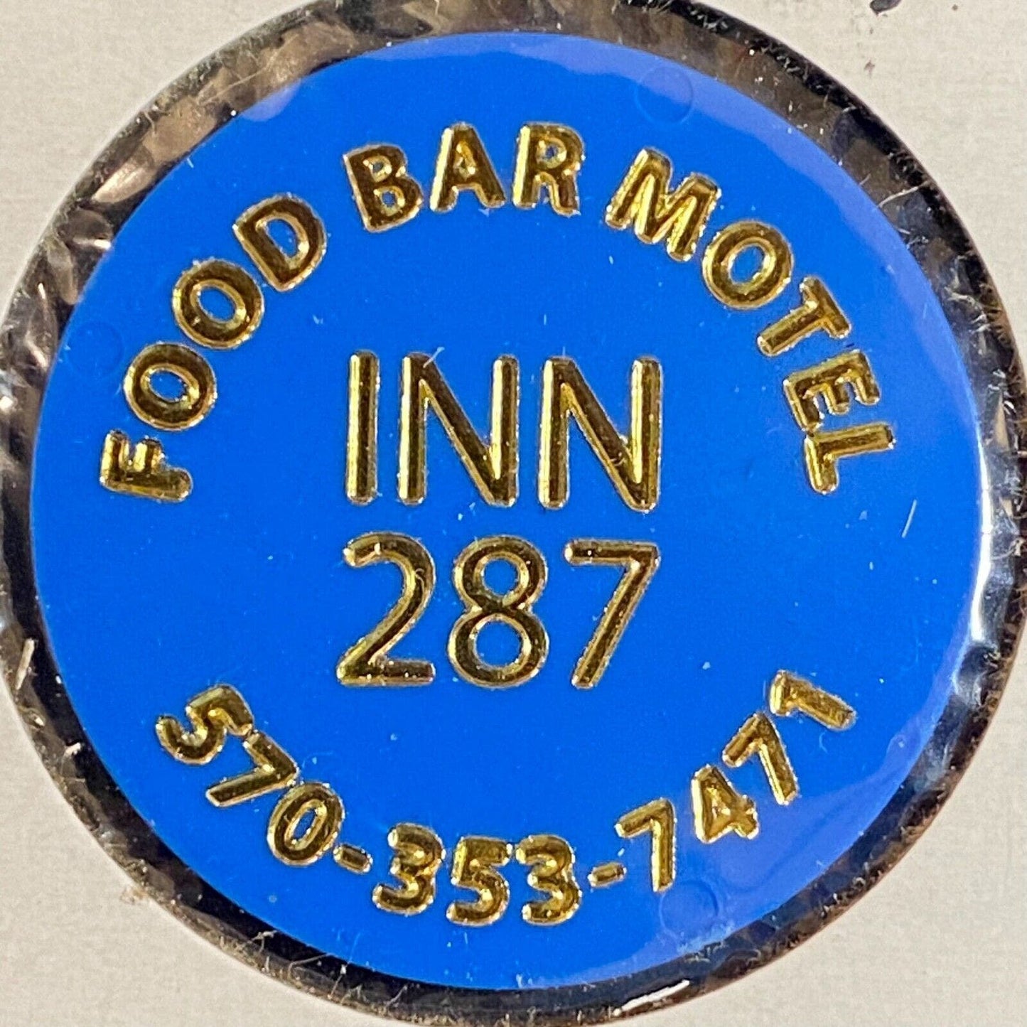 Morris, PA Inn 287 Restaurant c1998 Plastic Token G/F One Bottle Beer