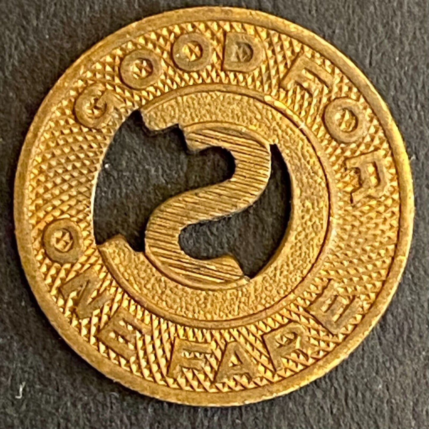 Colorado Springs Transit Co. G/F One Fare Transit Token 16mm (#7)