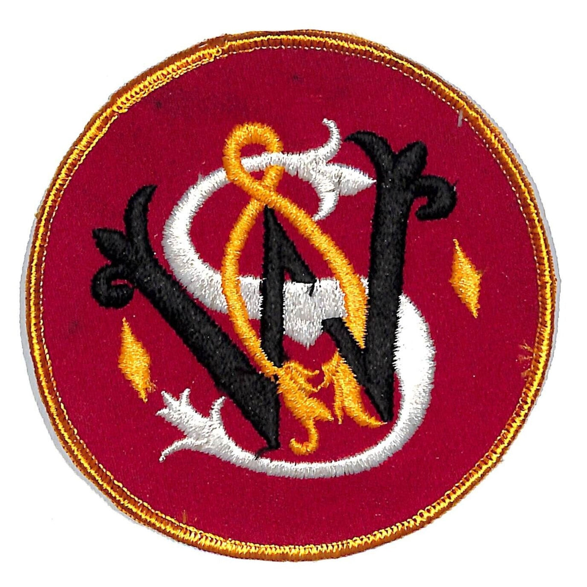 Smith & Wesson Entwined Monogram Vintage Emb. Patch 4" dia. c1970's-80s VGC