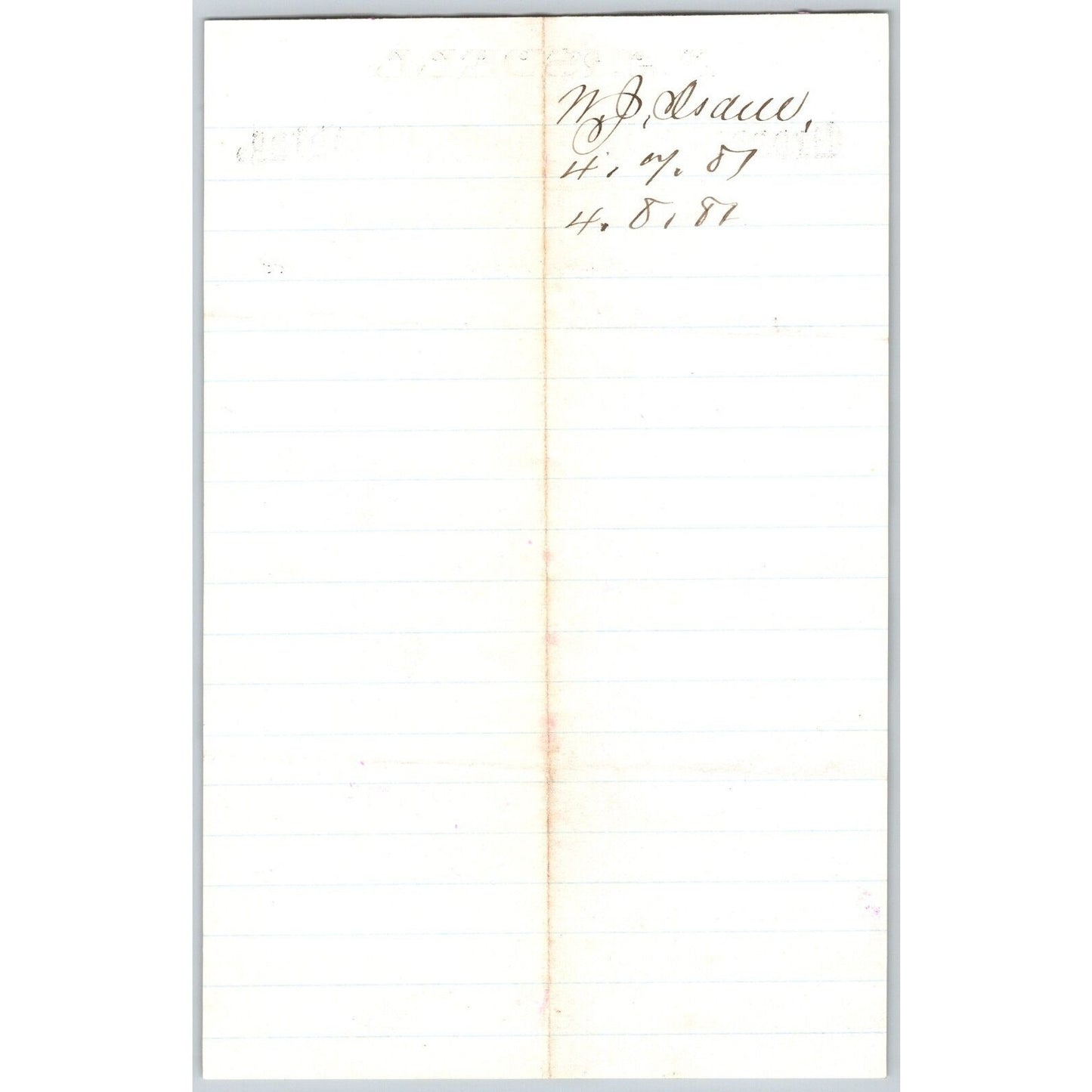 N.J. Isdell Pony, MT Dry Goods 4/7 1881 Payment Advice Henry Elling*