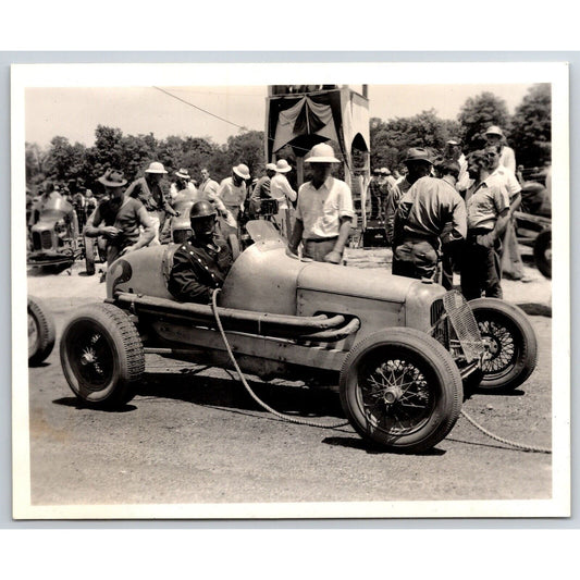 Joie Chitwood c1940's Auto Racing Candid Tow Rope Photo 4"x5" Stamped Ed Hitze
