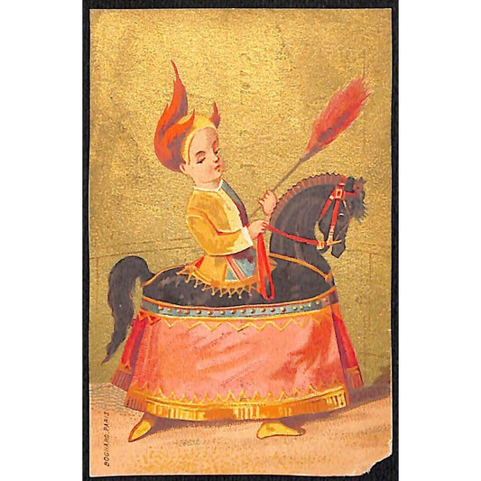 Engberts & Co. "White Specialty" French Victorian Trade Card Horseplay