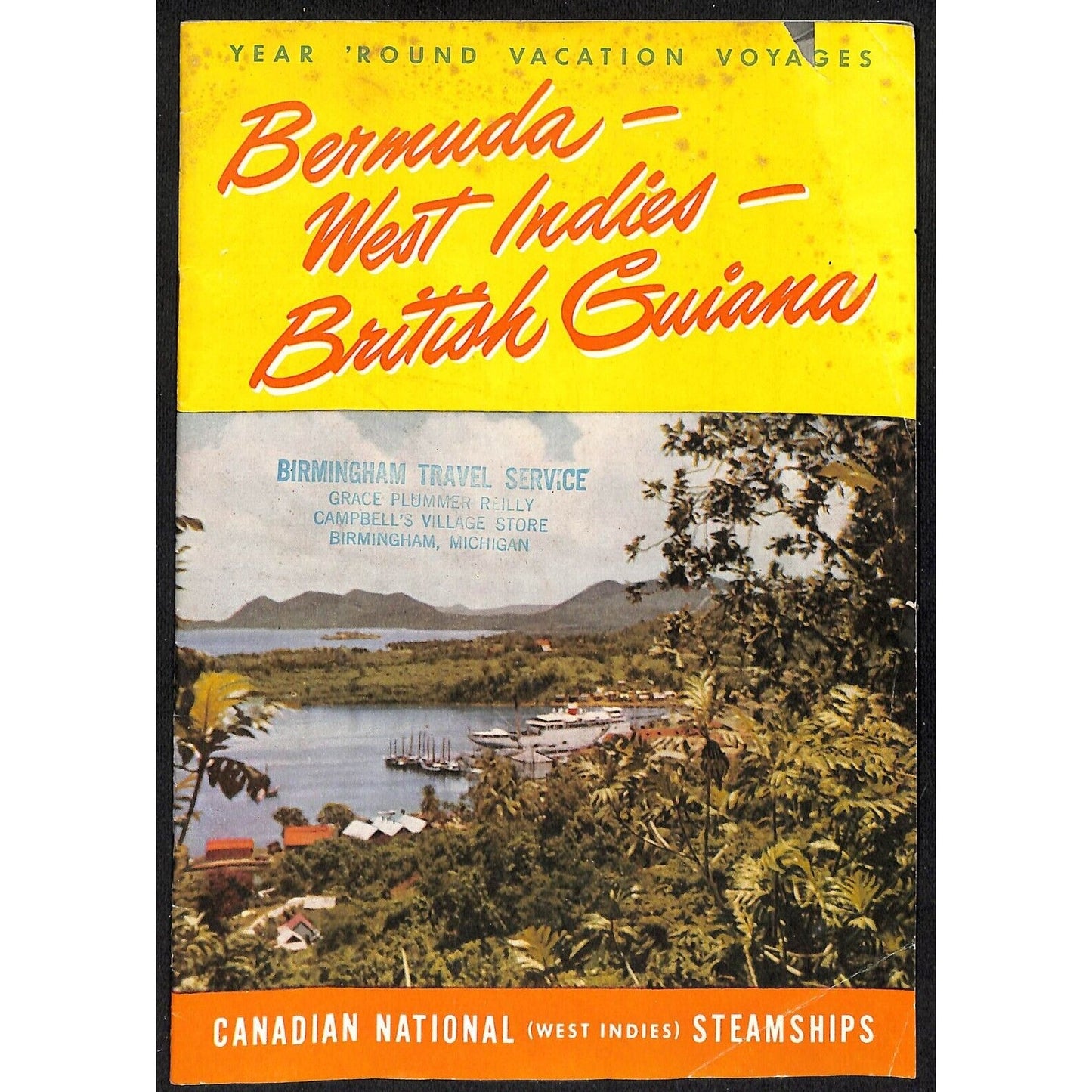 Canadian National West Indies Steamships Cruises c1948 Brochure 16pp
