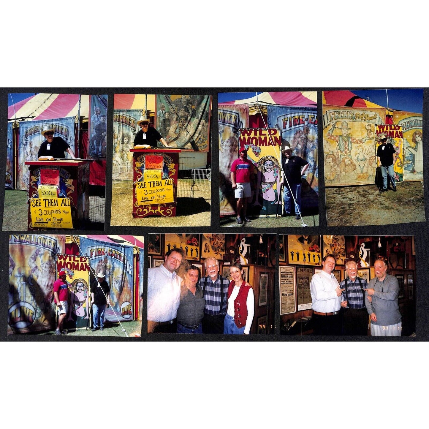 15 Circus Museum ? Photos Incl. Joe "Skippy" Schmitt ? Clown 4" x 5 1/2"