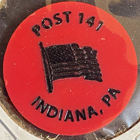Indiana, PA American Legion Post 141 c1970's-80's Plastic "Top Shelf" Token