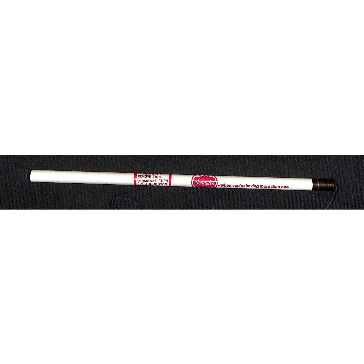 Schaefer "7 Years Bad Luck" Vintage Advertising Pencil w/ String Holder VGC