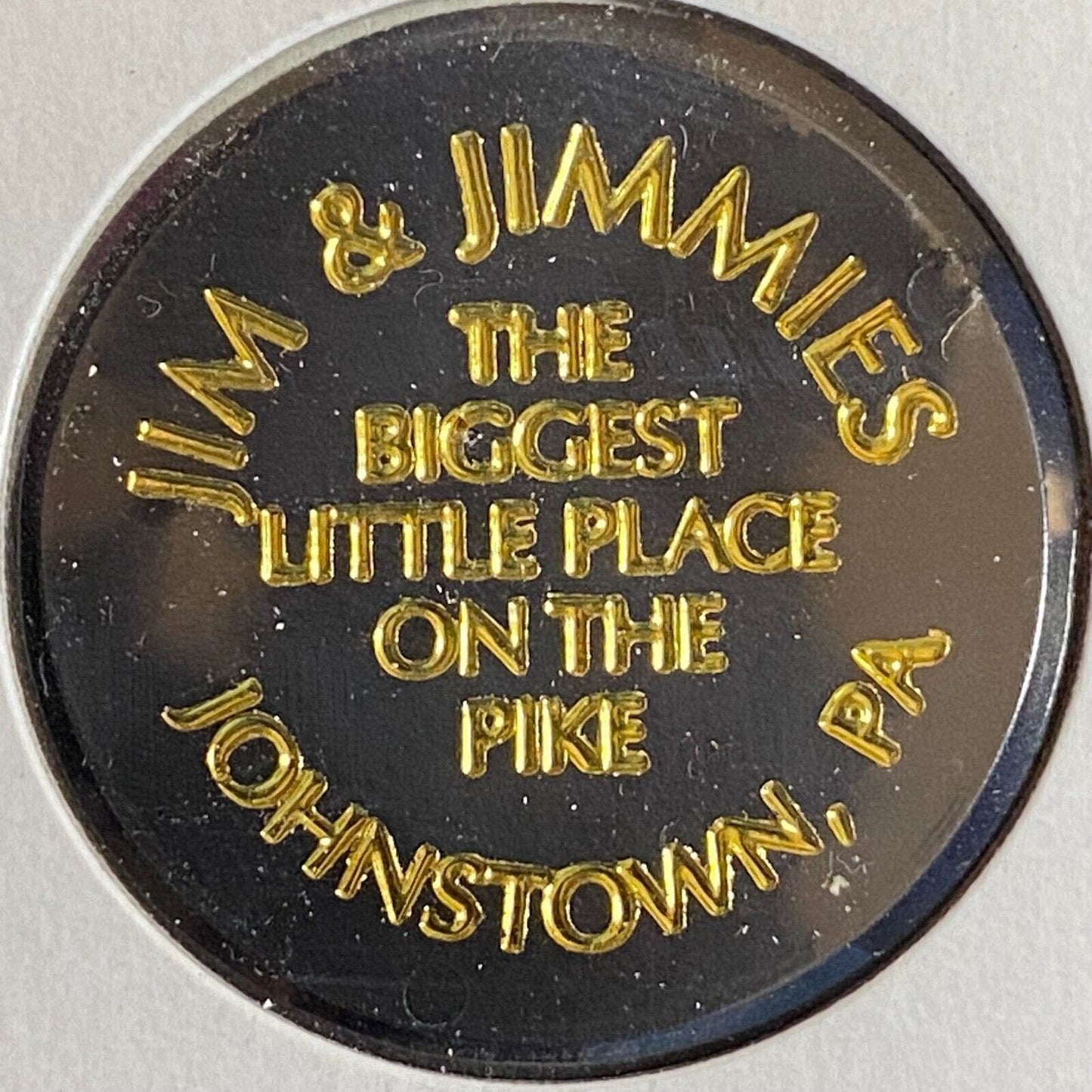 Johnstown, PA Jim & Jimmies c1980's-90's Plastic "G/F One Bottle Beer" Token