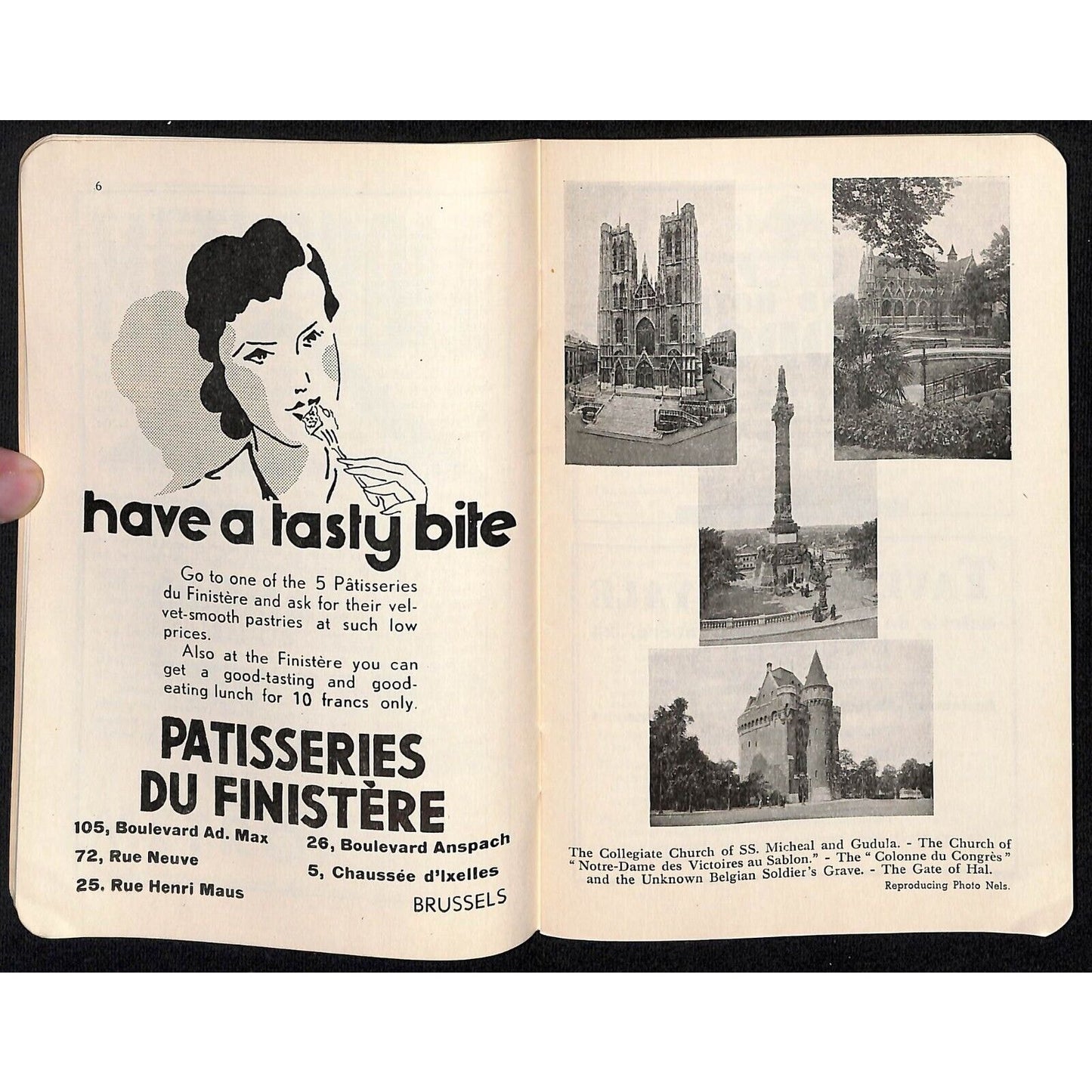 Brussels Belgium Tourist Guide Booklet w/ Hotel List 36pp c1950's VGC Scarce