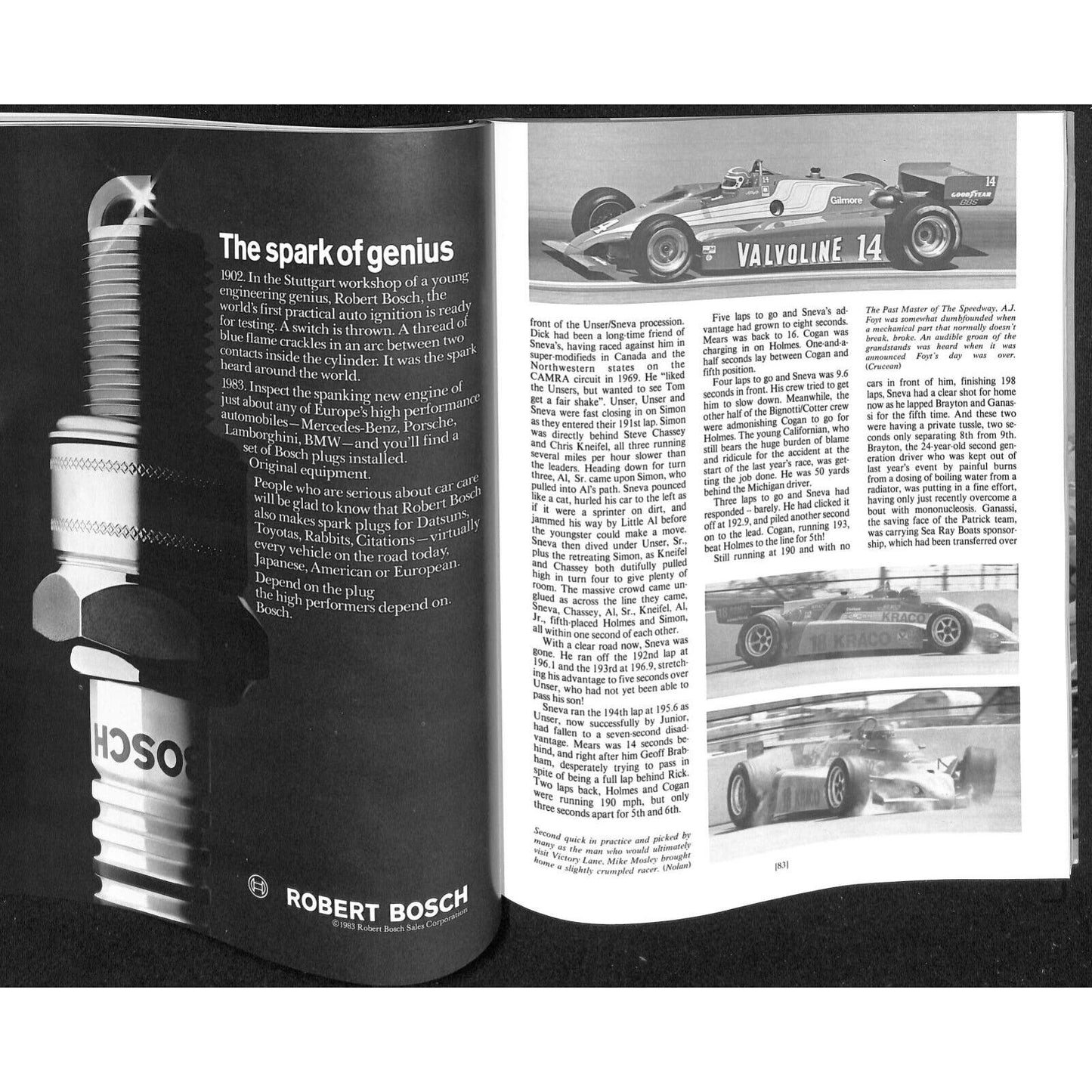 1983 Hungness Indianapolis 500 Yearbook VGC 222pp 1lb 6oz