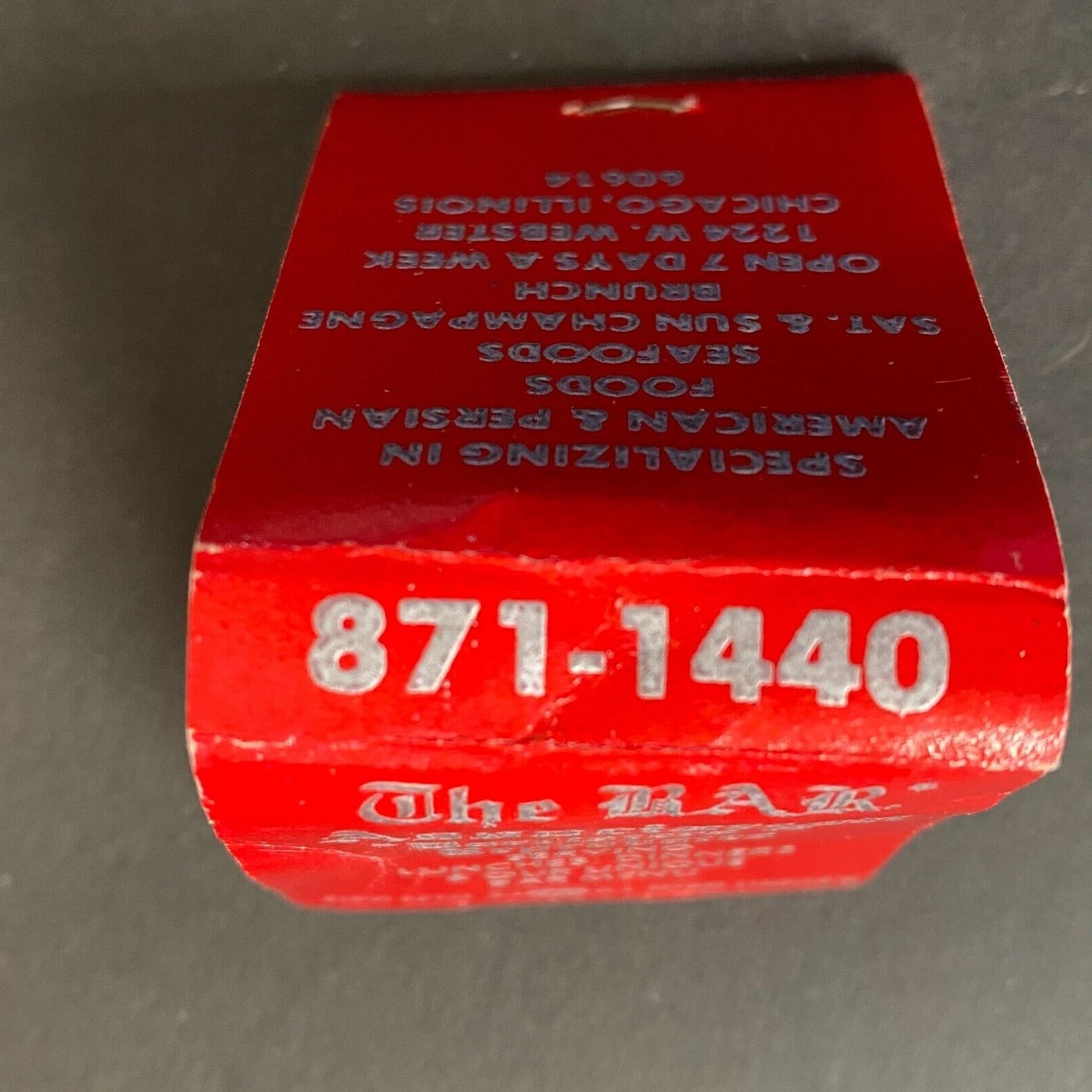 "The Bar Association" Restaurant Chicago Full Matchbook c1965-74 w/ Issues