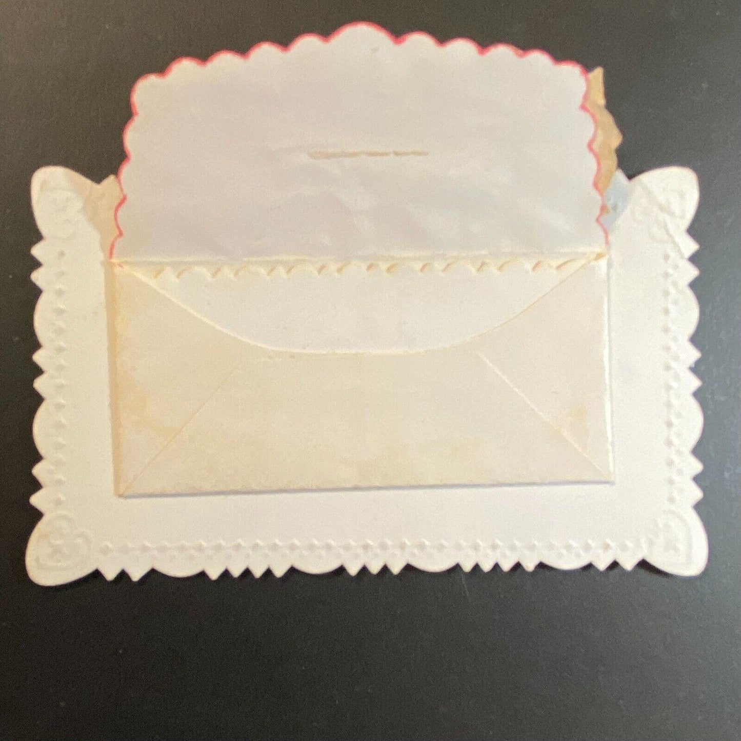 Josephine R. King Victorian Die Cut Envelope Name Card Greeting "Truly Thine!"