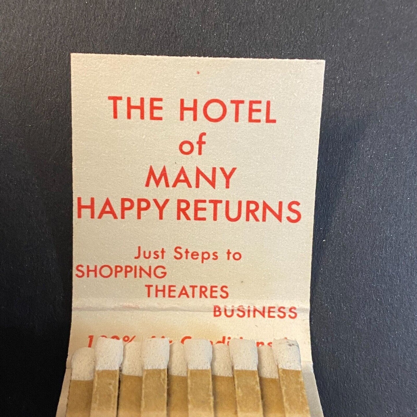 Bismarck Hotel Chicago Chalet Restaurant c1960's Full Matchbook VGC