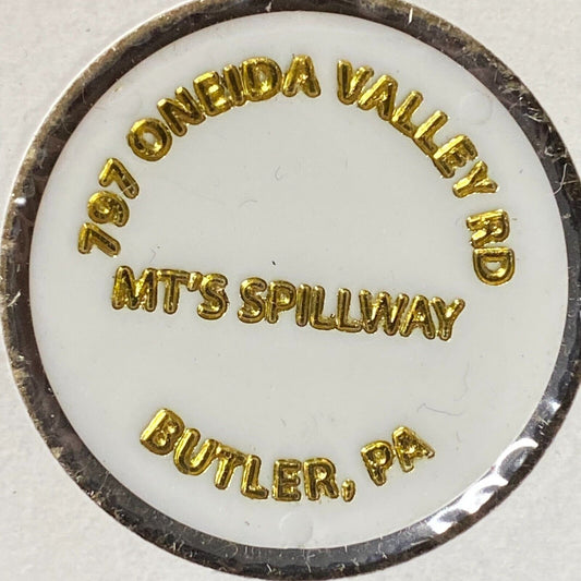 Butler, PA MT's Spillway Plastic Token G/F One Mixed Drink