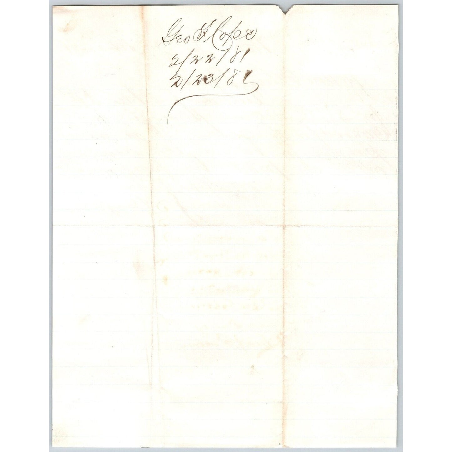 1881 ALS George F. Cope Washington to Henry Elling* Virginia City, MT