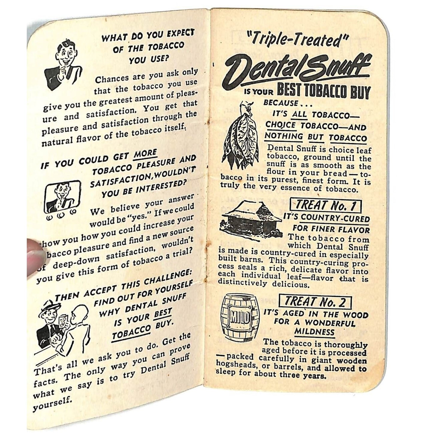 Ivey, Owen & Co. Dental Snuff - Scotch Snuff - Sweet Snuff Notepad 16pp c1930's