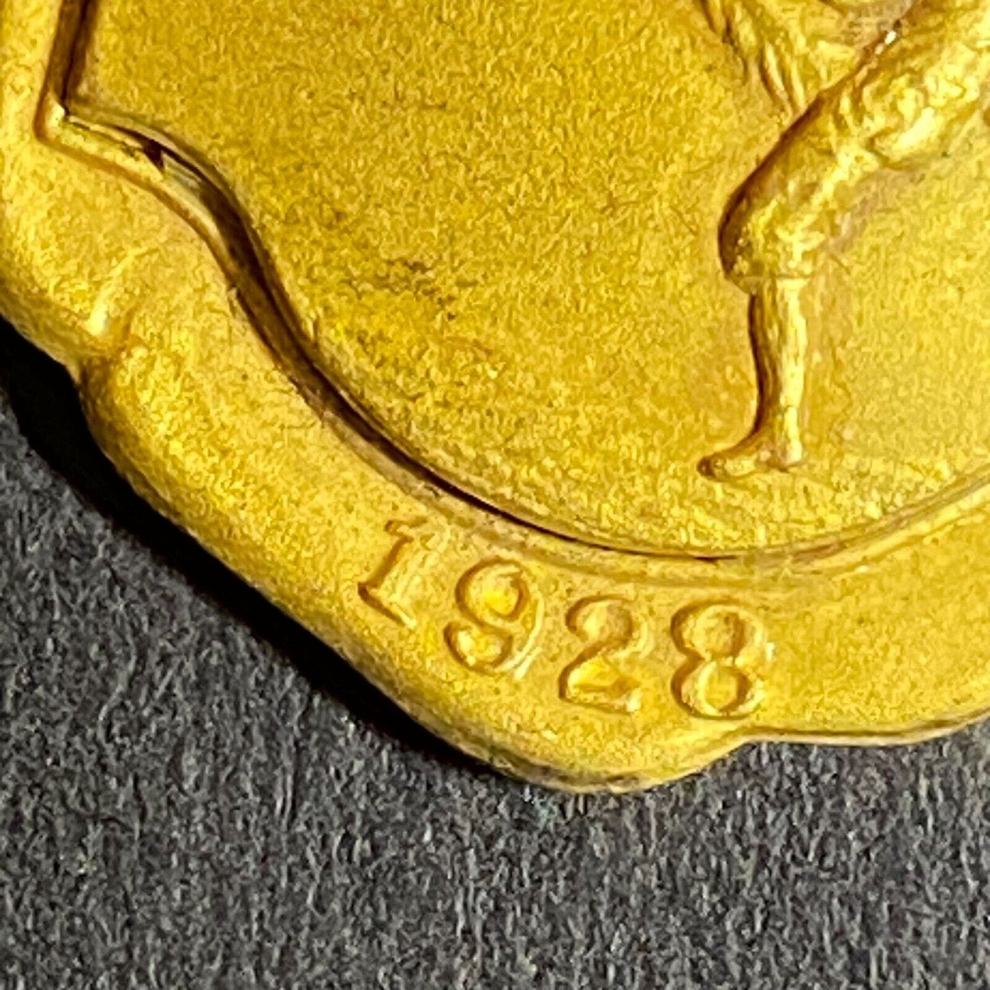1928 County Champs Football Player Kicking Pendant / Medal 24mm 8g