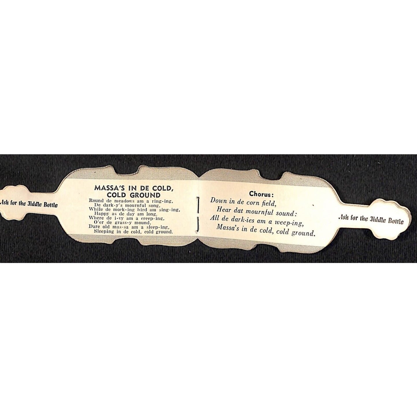 "Songs We Love to Sing" Stephen Foster Bardstown, KY 1937 Small Die Cut Booklet