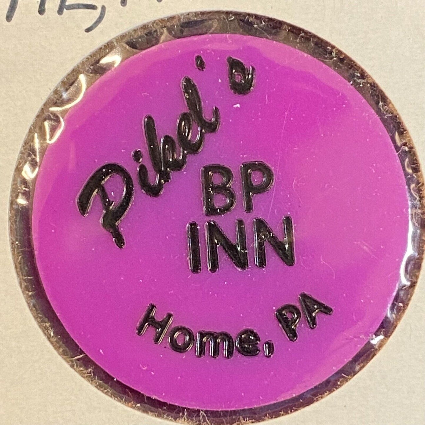 Home, PA Pikel's BP Inn c1980's-90's ? Plastic "G/F One Mixed Drink" Token