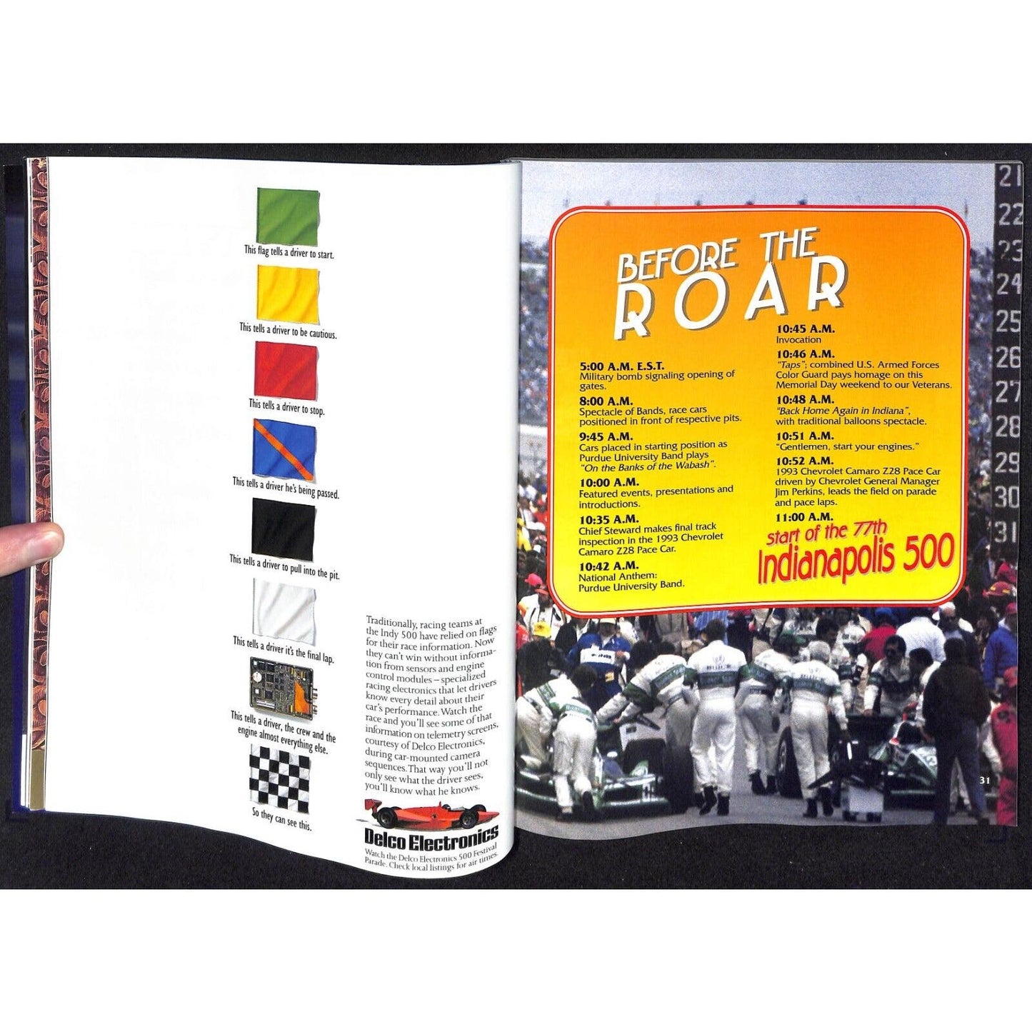 1993 Indianapolis 500 Program Racing VGC 207pp 1lb 3oz
