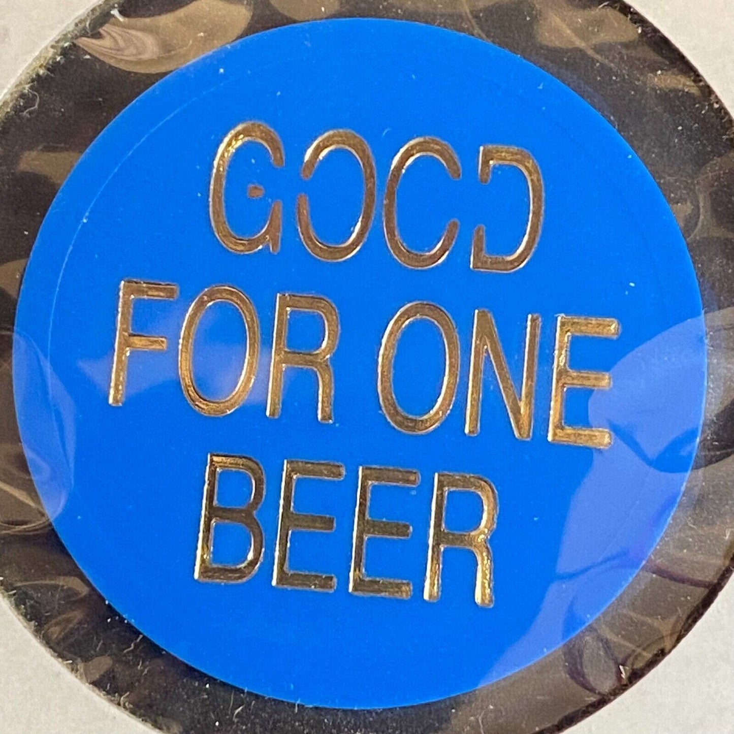Hanover, PA F.O.E. 1406 c1970's-80's Plastic "Good For One Beer" Token Blue