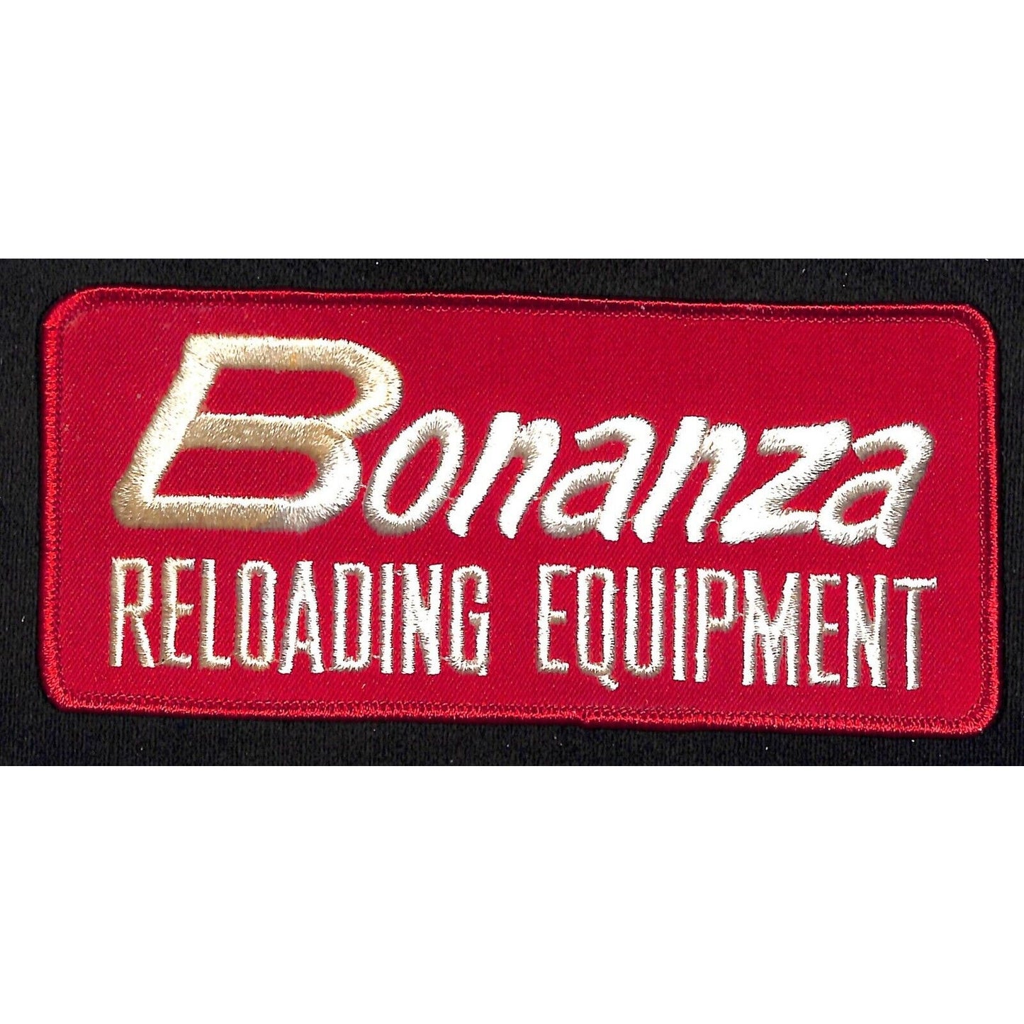 Bonanza Reloading Equipment Large Embr. Patch 3" x 6 3/4" NOS VGC c1970's -80's
