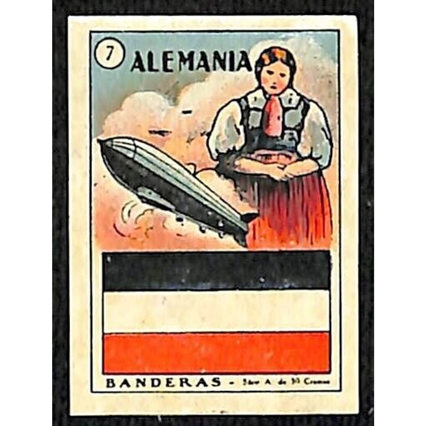 Germany / Alemania Country Banderas / Flag Matchbox Label Series Vintage #7