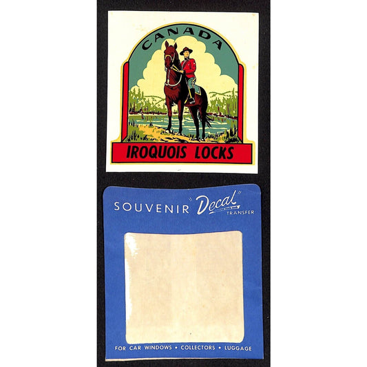 Canada Iroquois Locks c1950's-60's Decalcomania Kwik-Way Water Transfer Decal