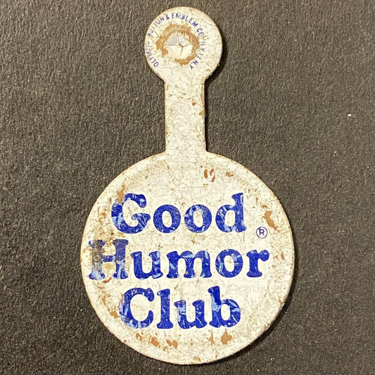 Good Humor Club Steel Fold Over Lapel Pin 7/8" Vintage