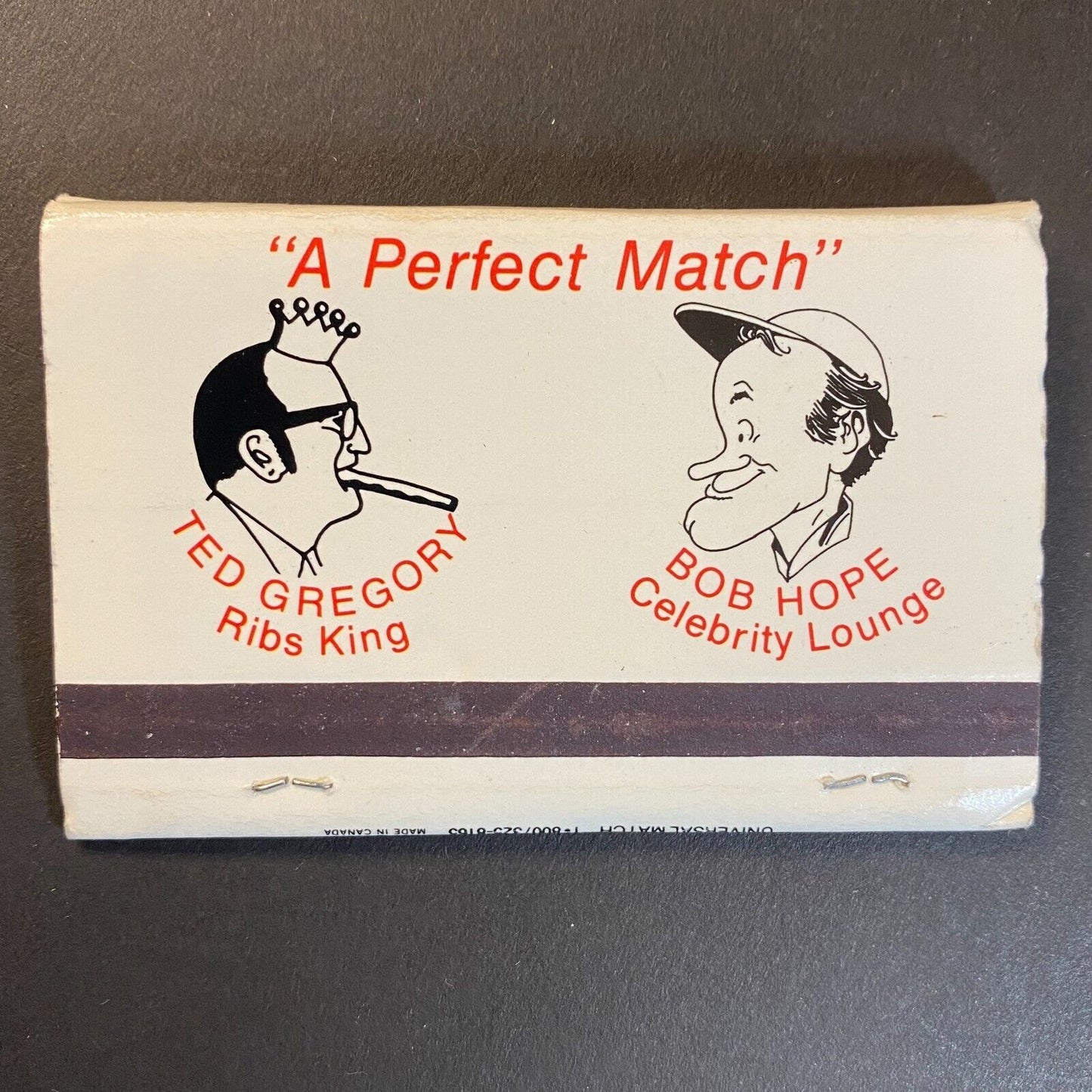 Montgomery Inn Olympic Boathouse Bob Hope Full Matchbook c1975-80's (#2)