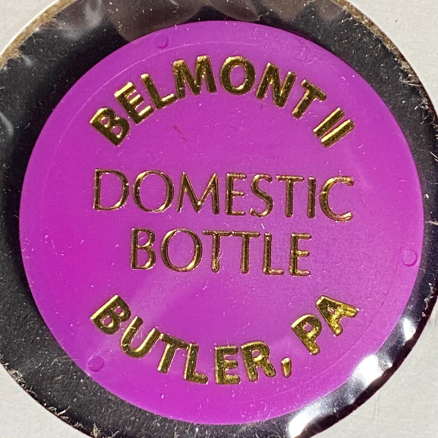 Butler, PA Belmont II (Bar) Plastic Token G/F Domestic Bottle / Well Drink