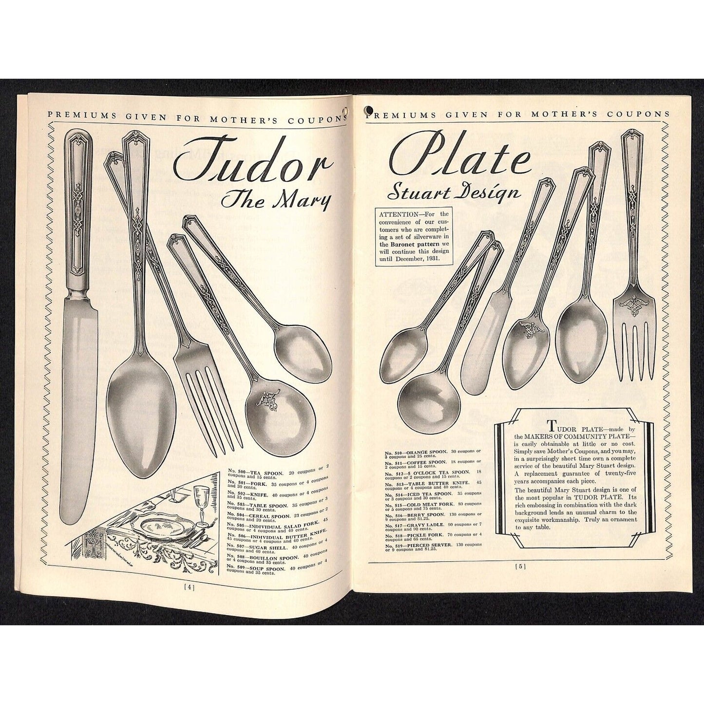 Mother's Coupons Premium Catalog Booklet No. 14 c1931 VGC