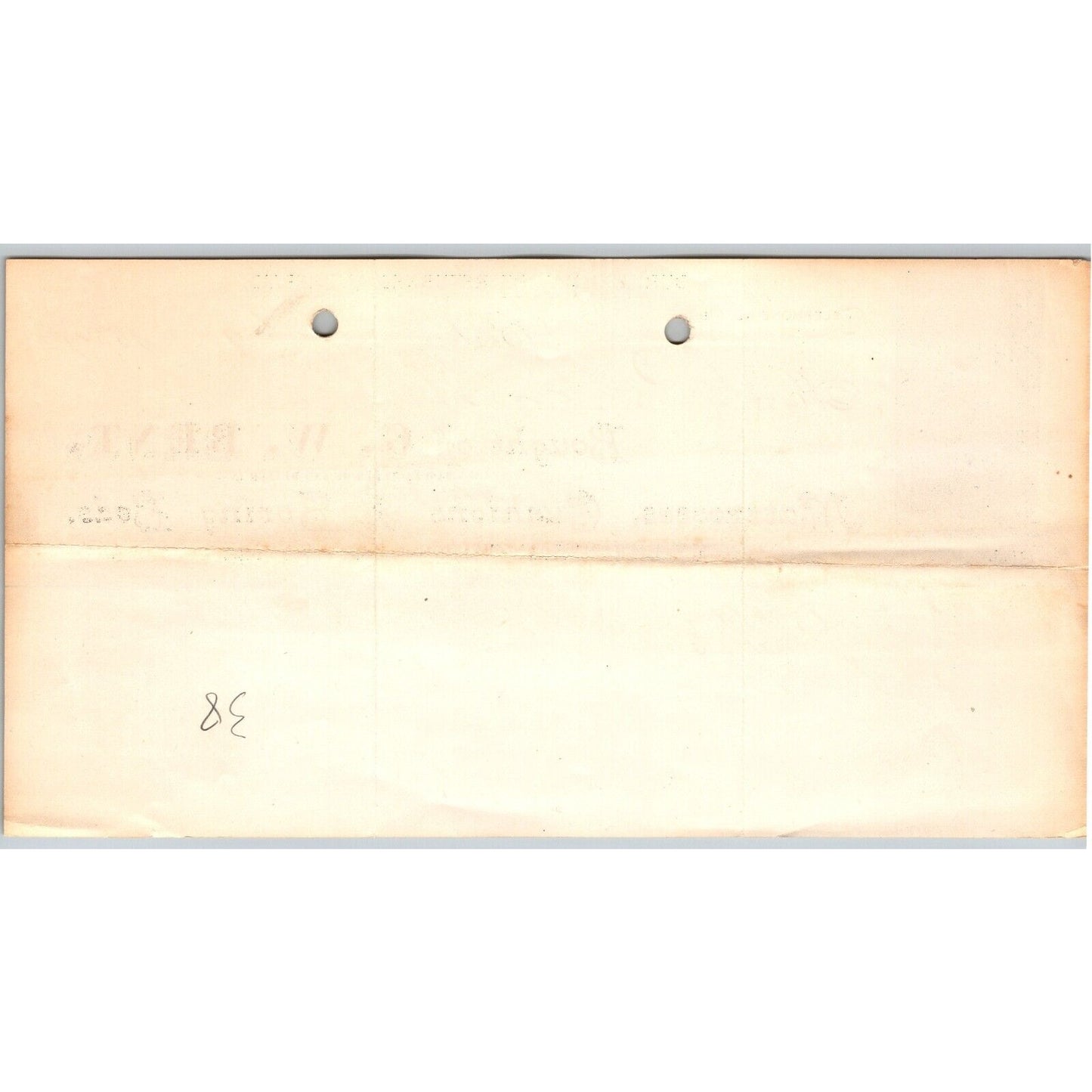 G.W. Bent Mattresses Cushions Spring Beds Boston 1887 Billhead w/ Vignette