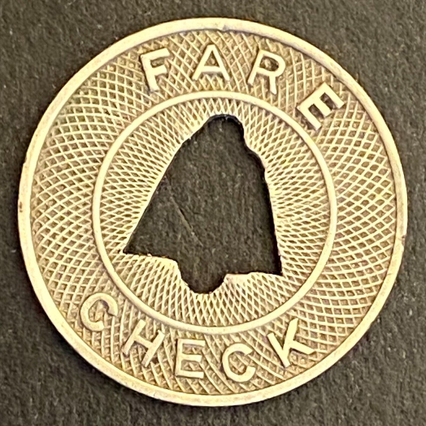 Lehigh Valley Transit Co (Allentown, PA) "Fare Check" Transit Token 16mm (#5)