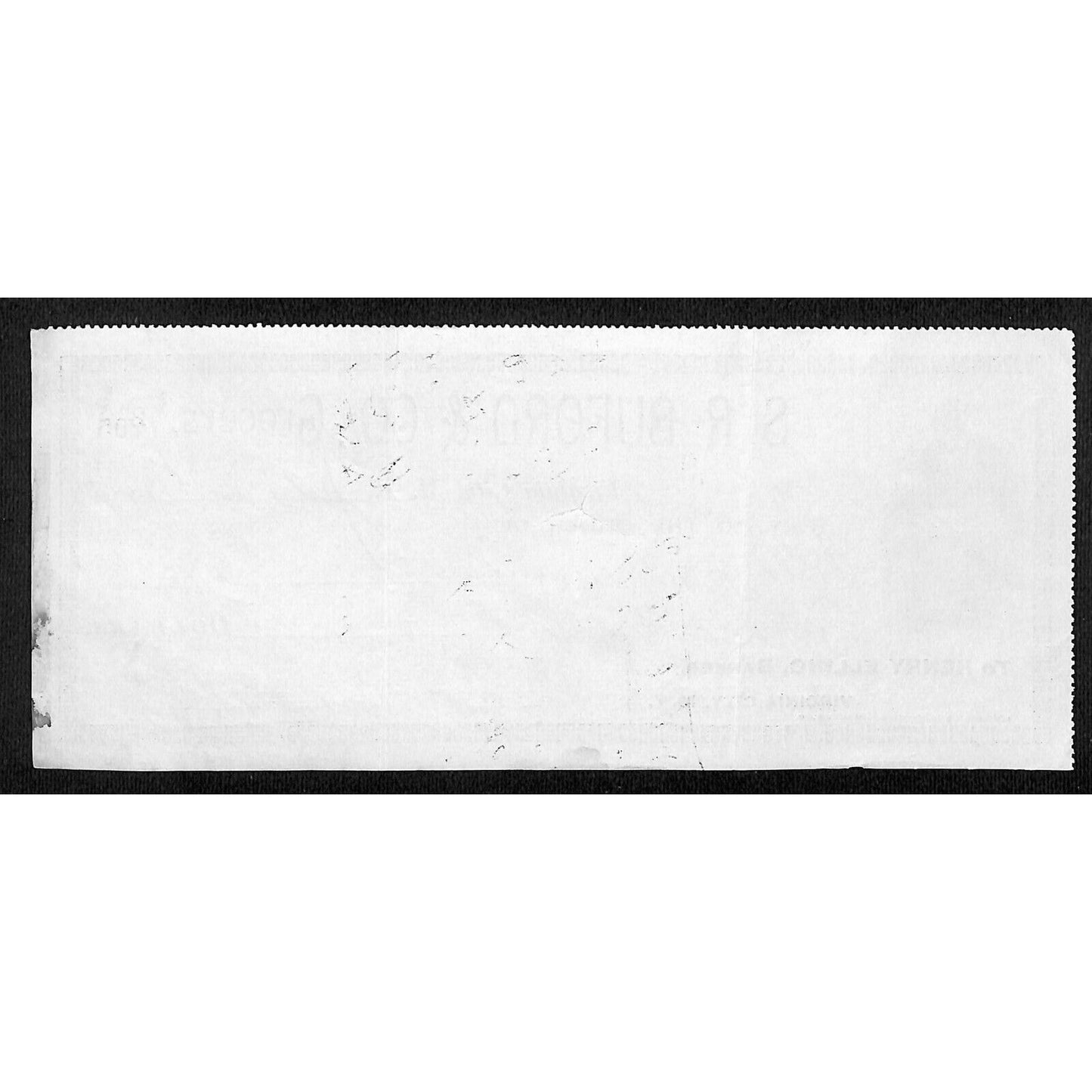 1888 Henry Elling Virginia City Montana Territory S.R. Buford Grocers Check #200