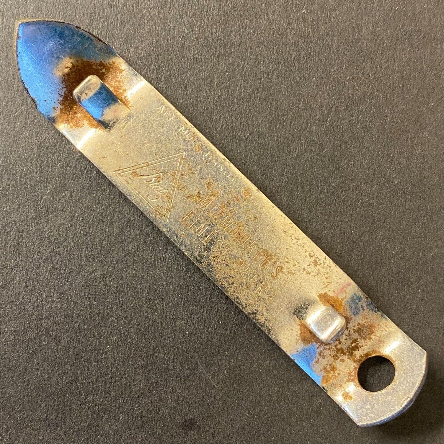 Blatz "Milwaukee's Finest Beer" Vintage Small Steel Can Bottle Opener 3 1/4"