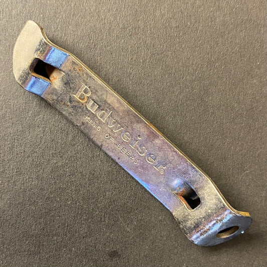 Budweiser King of Beers Vintage Small Steel Can Bottle Opener - 3"
