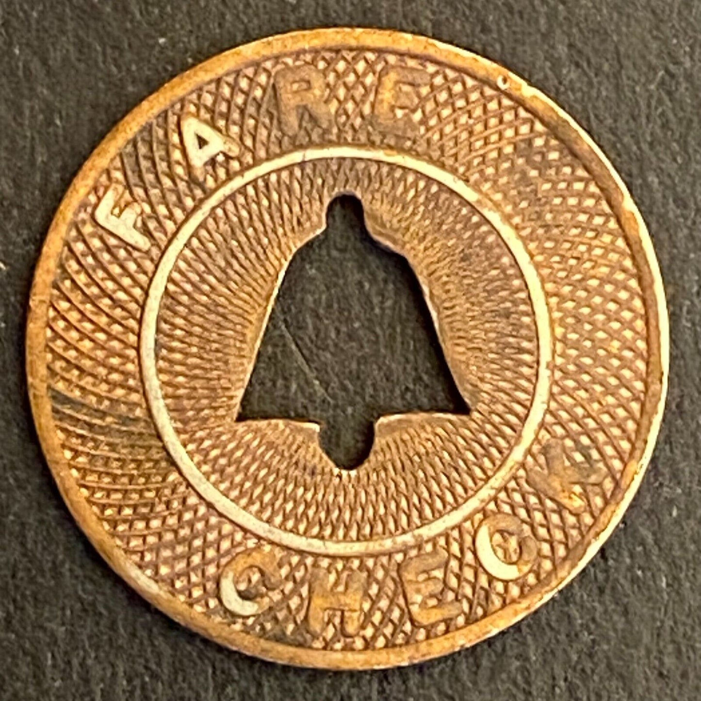 Lehigh Valley Transit Co (Allentown, PA) "Fare Check" Transit Token 16mm (#11)