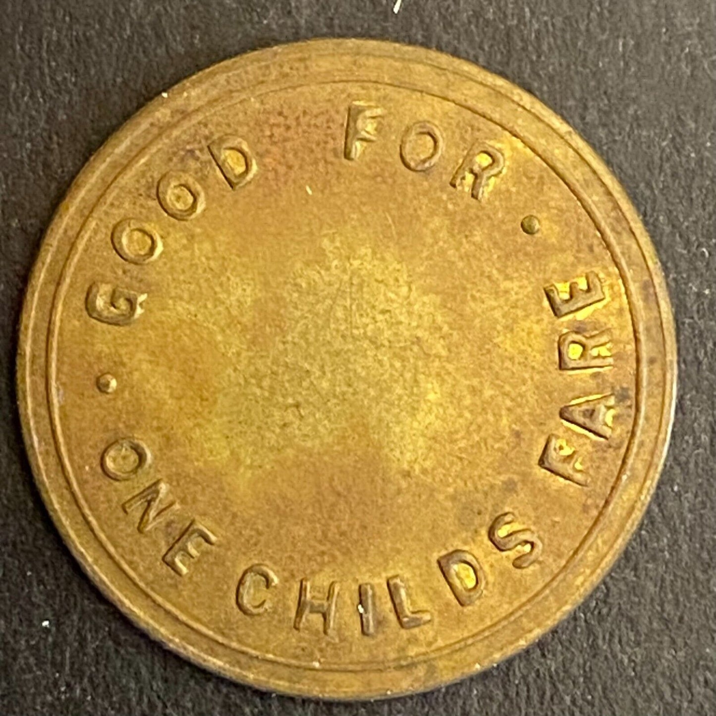 Nelson Damrill Transit Pittsburg, KS G/F One Childs Fare Transit Token 21mm