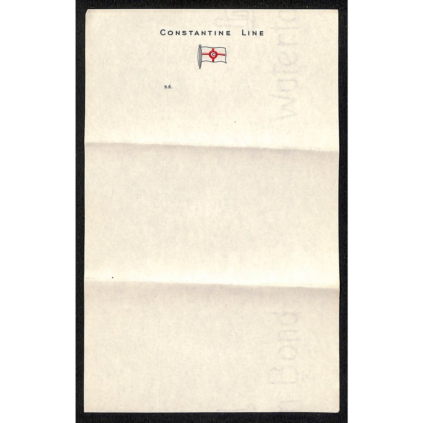 Constantine Line On Board 5"x8" Stationary Sheet c1937 Thermography* Scarce (#2)