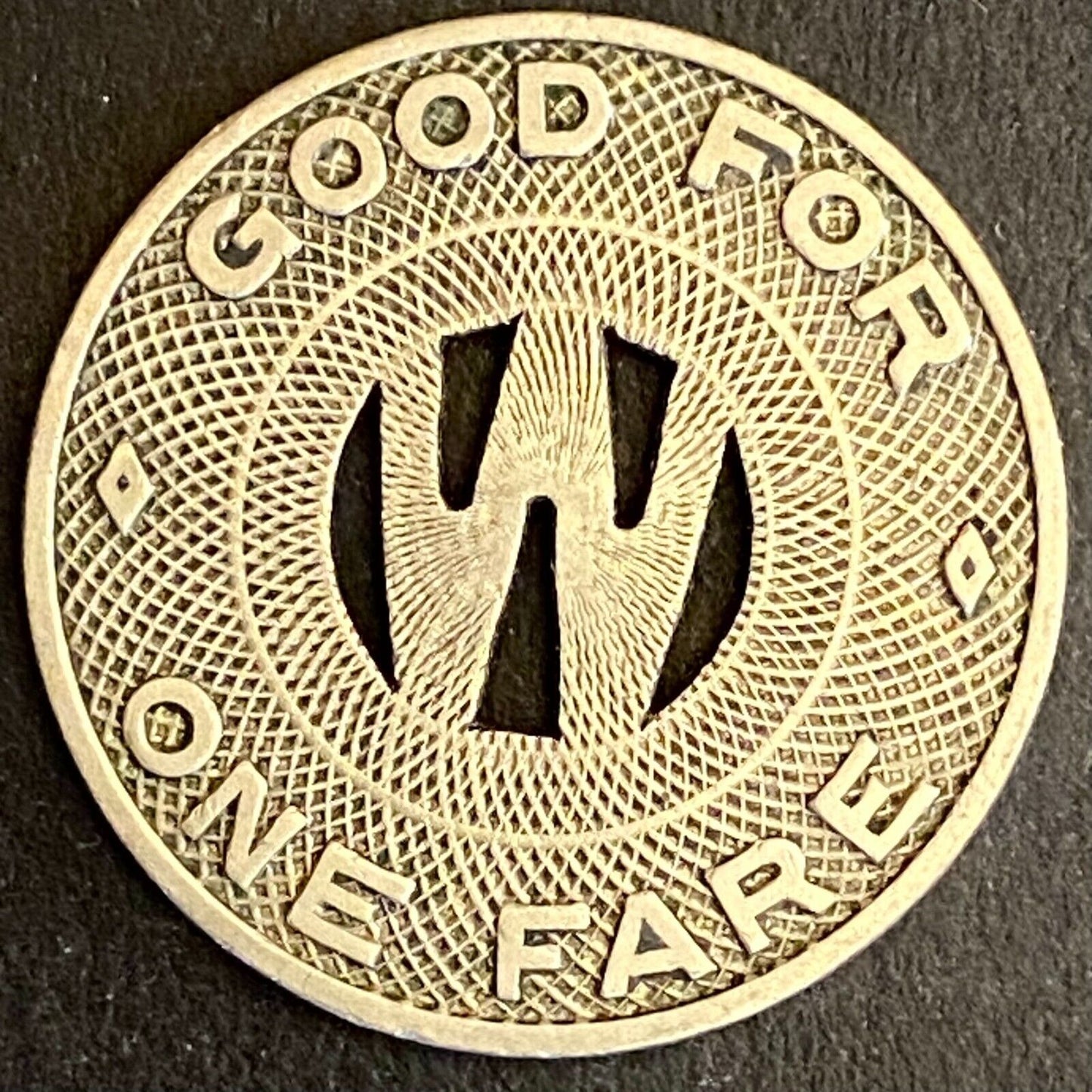 Wichita Transportation Corp. G/F One Fare Transit Token 23mm (#3)