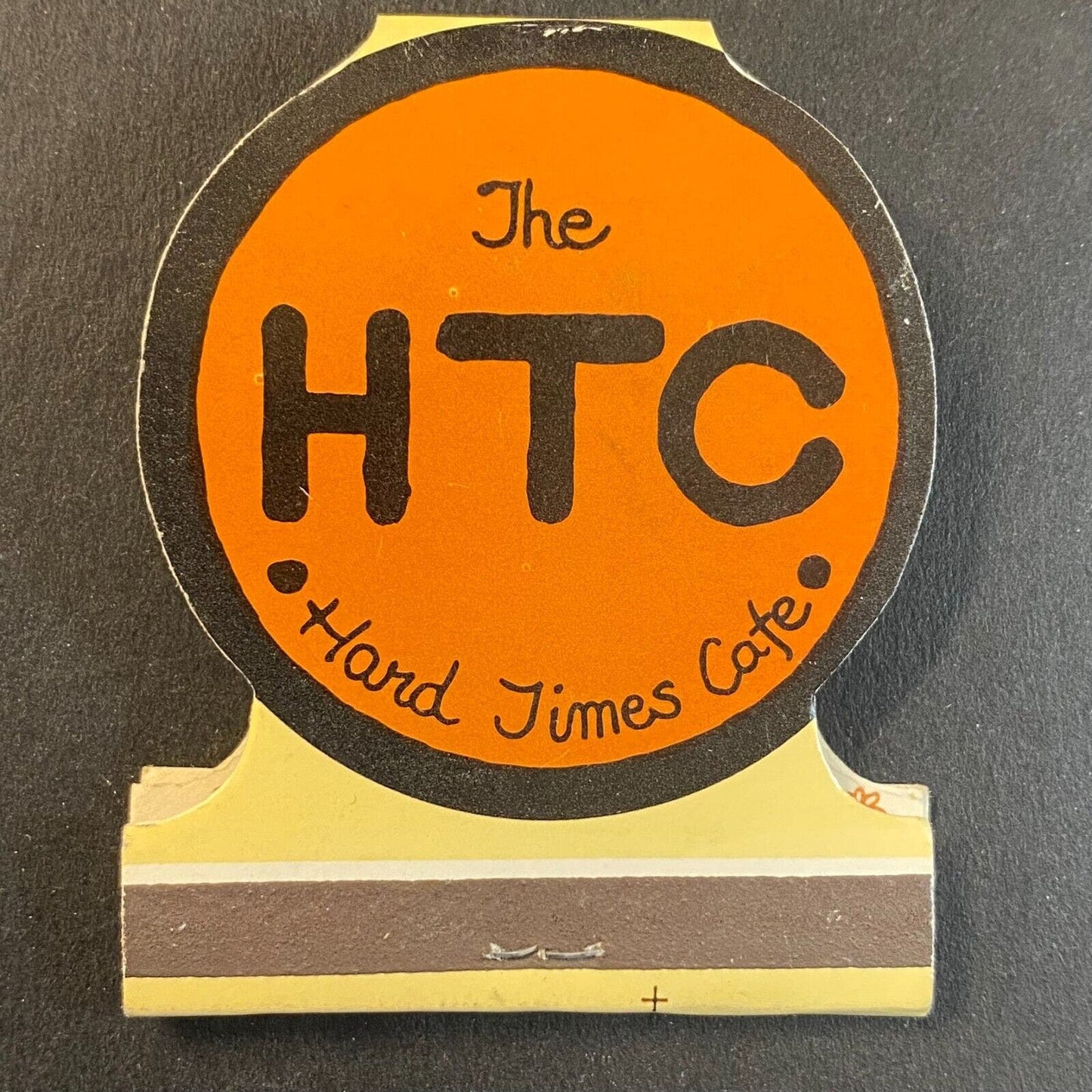 Hard Times Cafe O'Hare Inn Chicago Die Cut c1974-80's Full Matchbook Scarce